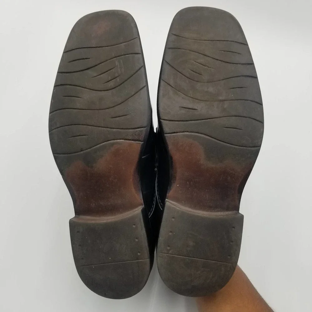 Robert David Black Leather Oxford Dress Shoe's Lace Up‎ Men's Size 10.5